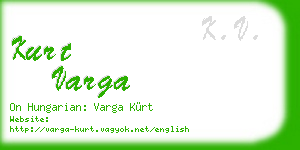 kurt varga business card